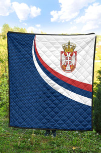Serbia Premium Quilt Serbia Flag Blue RLT7 - Wonder Print Shop