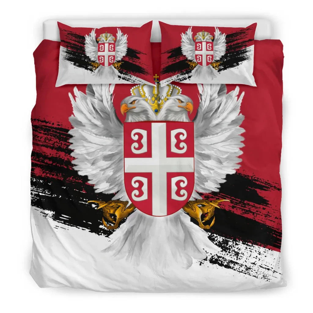 Serbia Bedding Set Serbian White Eagle RLT7 - Wonder Print Shop