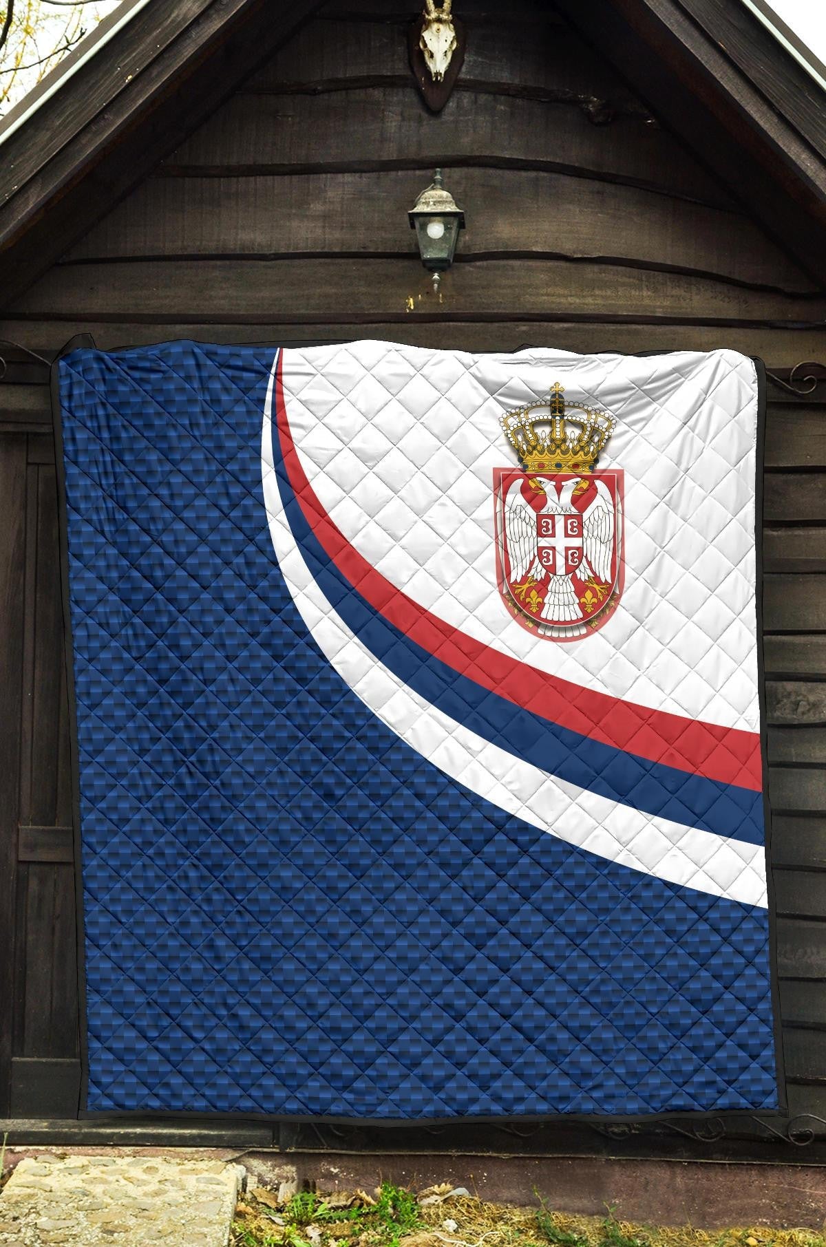 Serbia Premium Quilt Serbia Flag Blue RLT7 - Wonder Print Shop