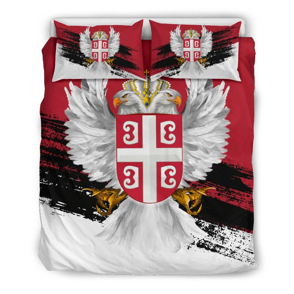 Serbia Bedding Set Serbian White Eagle RLT7 - Wonder Print Shop
