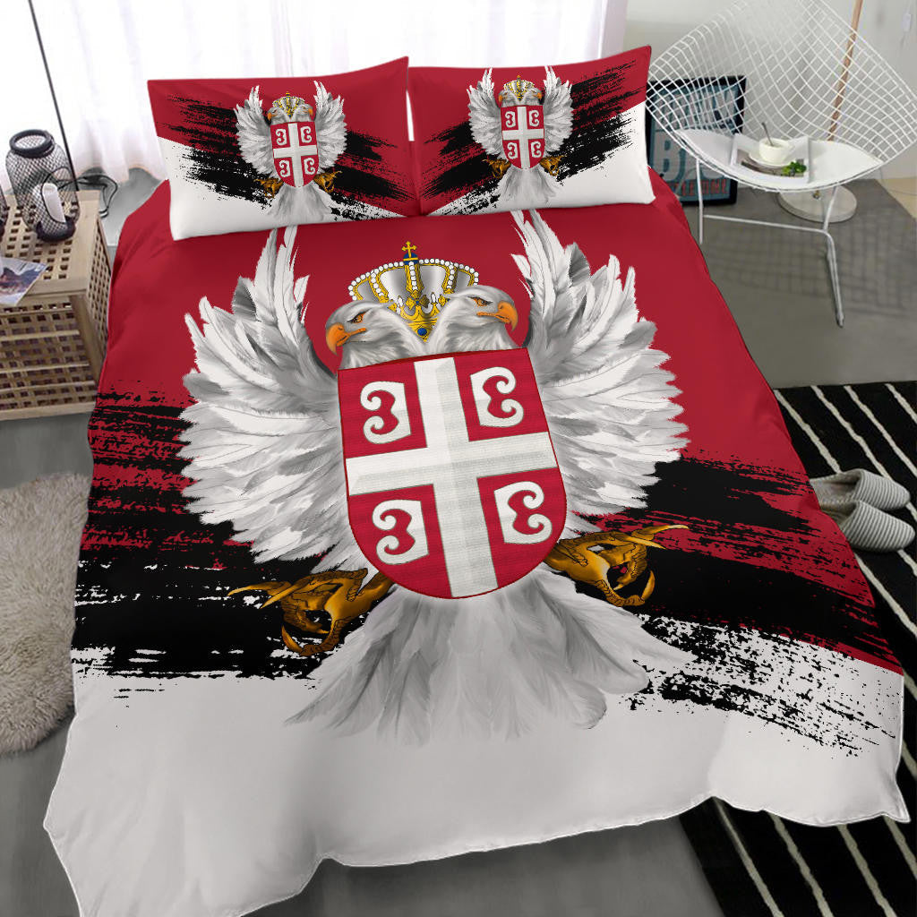 Serbia Bedding Set Serbian White Eagle RLT7 - Wonder Print Shop