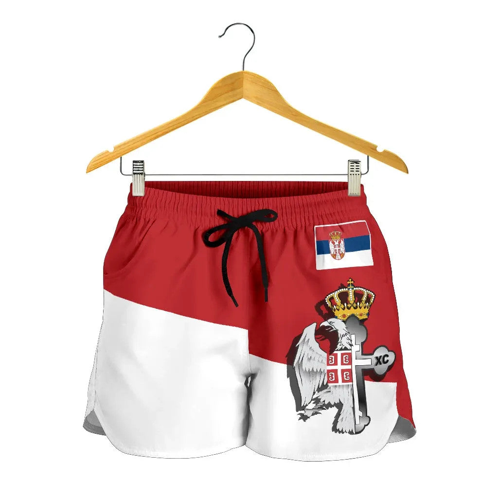 serbia-womens-shorts-serbian-eagle-orthodox-cross