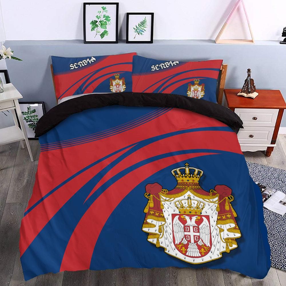 Serbia Coat Of Arms Bedding Set Cricket RLT7 - Wonder Print Shop