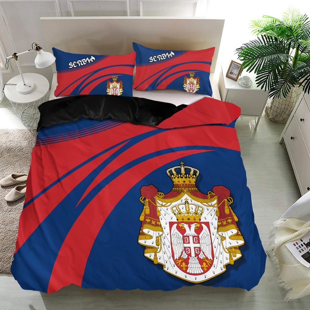 Serbia Coat Of Arms Bedding Set Cricket RLT7 - Wonder Print Shop