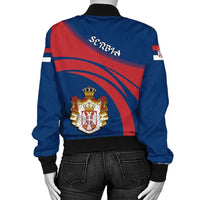 Serbia Coat Of Arms Women Bomber Jacket Cricket RLT7 - Wonder Print Shop