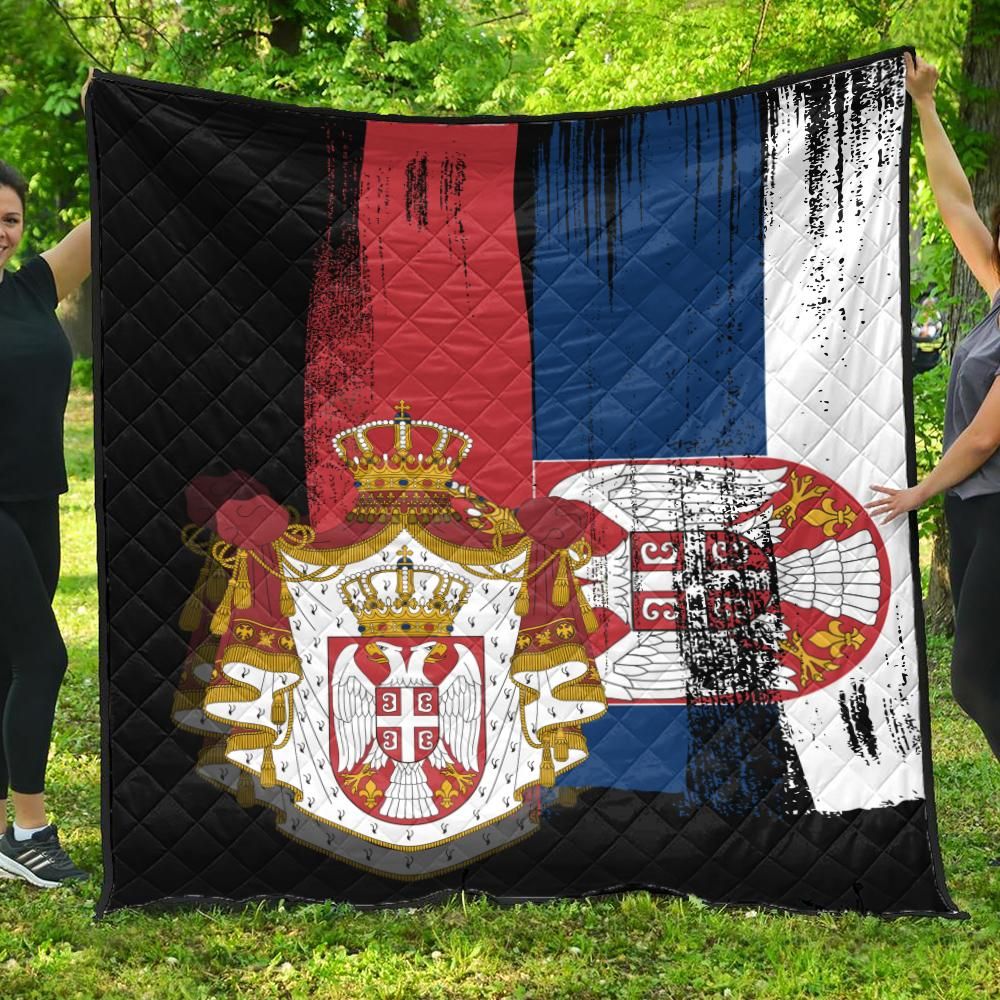 Serbia Flag Premium Quilt Flag Style RLT7 - Wonder Print Shop