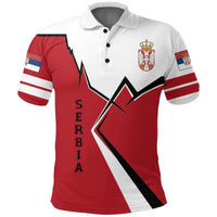 Serbia Polo Shirt Lightning RLT7 - Wonder Print Shop