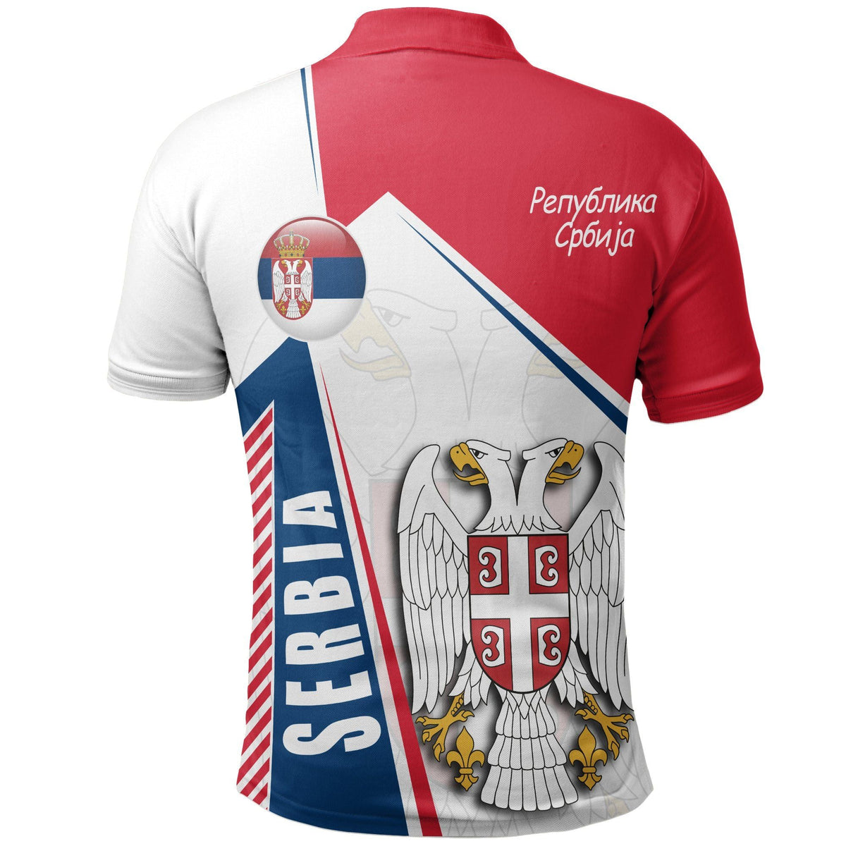 Polo Shirt Serbia In My Heart RLT7 - Wonder Print Shop