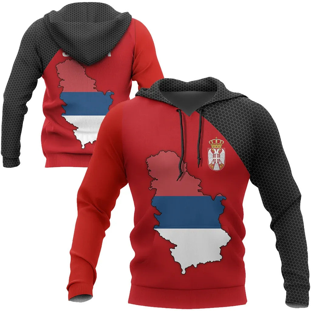Serbia Map Special Hoodie RLT7 - Wonder Print Shop