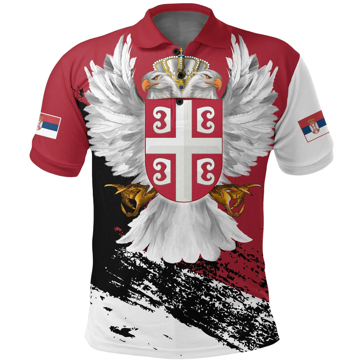 Serbia Polo Shirt Serbian White Eagle RLT7 - Wonder Print Shop