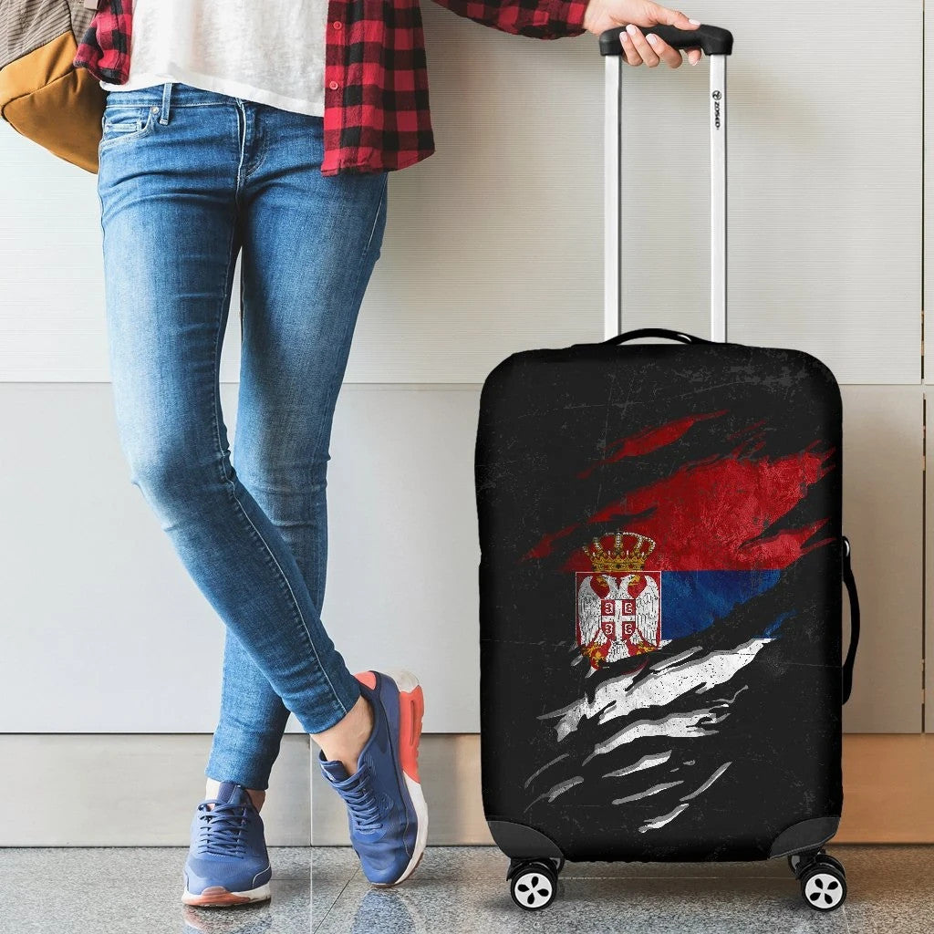 Serbia In Me Luggage Covers Special Grunge Style RLT7 - Wonder Print Shop
