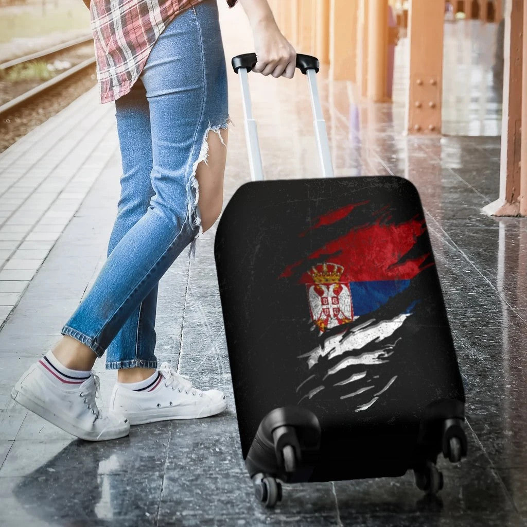 Serbia In Me Luggage Covers Special Grunge Style RLT7 - Wonder Print Shop