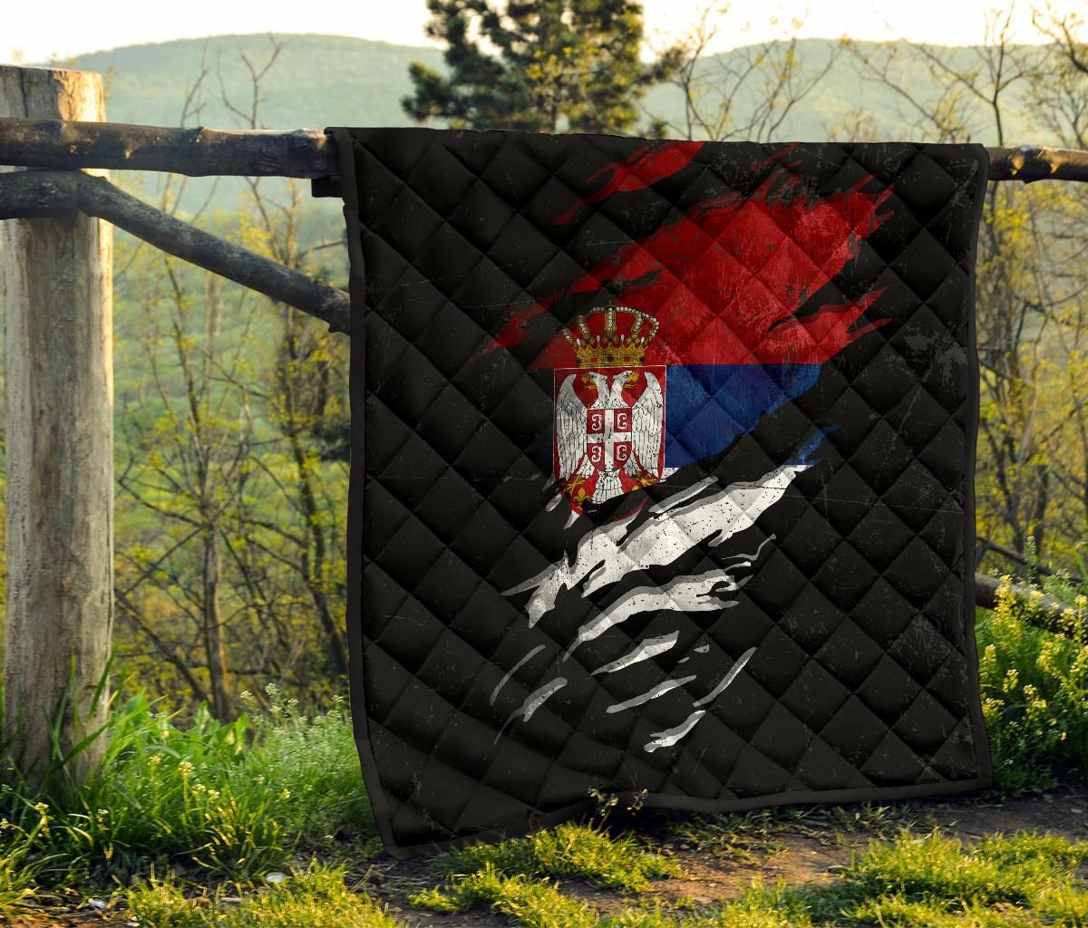 Serbia In Me Quilt Special Grunge Style RLT7 - Wonder Print Shop