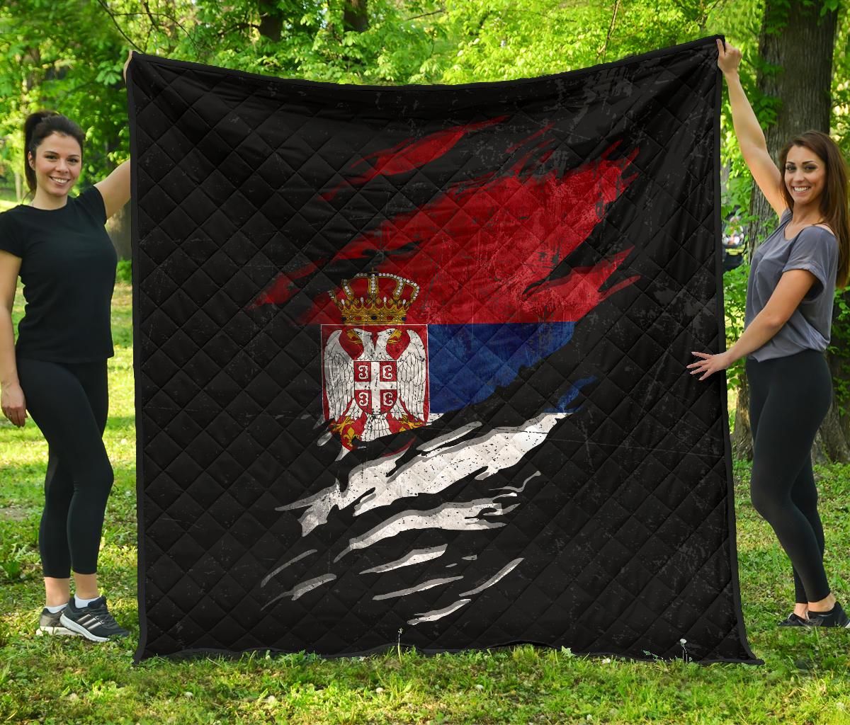 Serbia In Me Quilt Special Grunge Style RLT7 - Wonder Print Shop