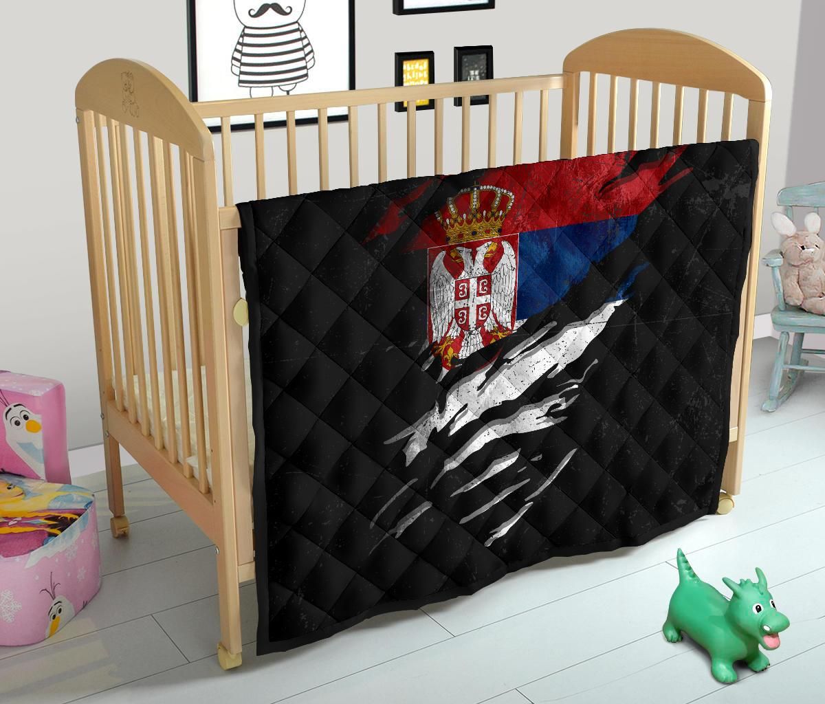 Serbia In Me Quilt Special Grunge Style RLT7 - Wonder Print Shop