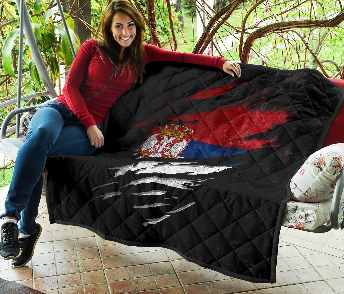 Serbia In Me Quilt Special Grunge Style RLT7 - Wonder Print Shop