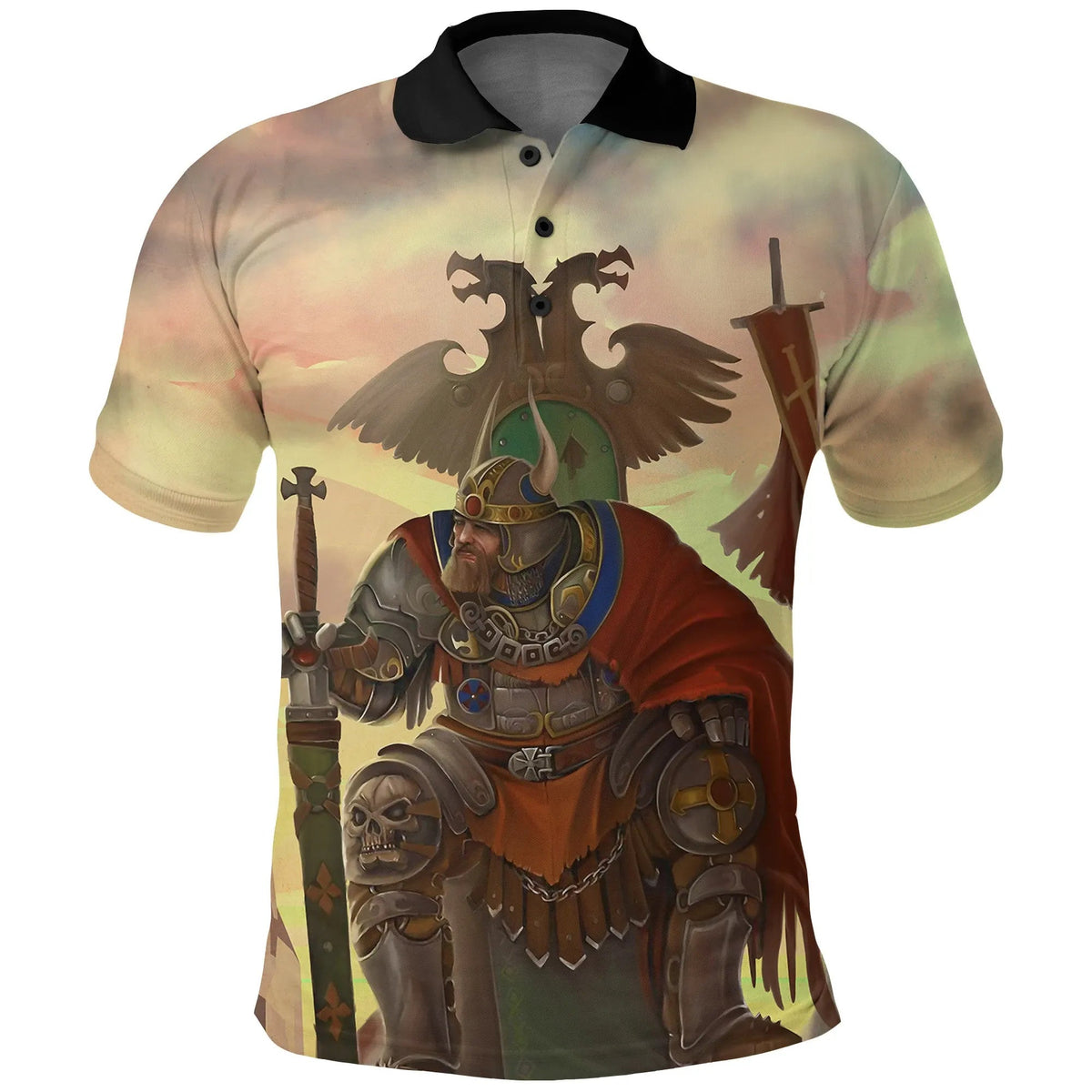 Serbia Polo Shirt Serbian Warrior RLT7 - Wonder Print Shop