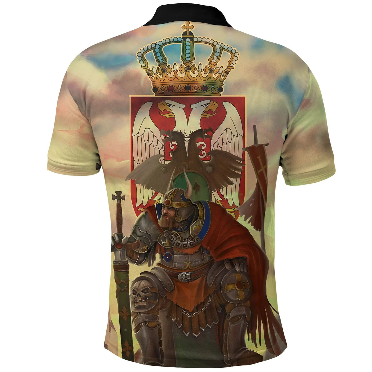 Serbia Polo Shirt Serbian Warrior RLT7 - Wonder Print Shop