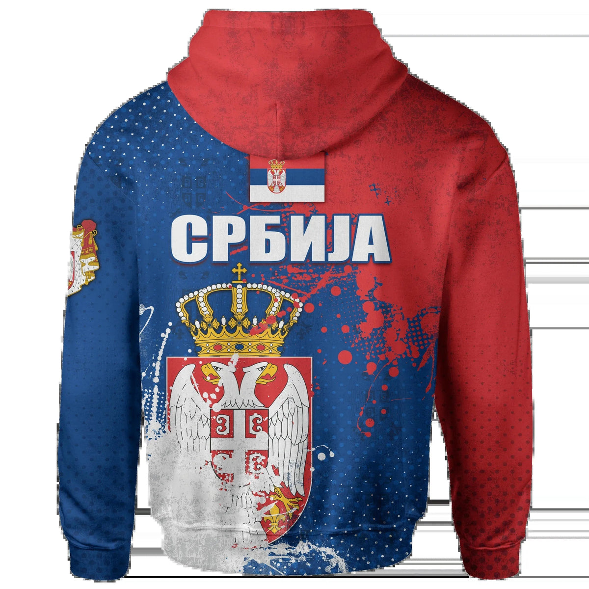 Serbia Hoodie The Great Serbia Serbian Language RLT7 - Wonder Print Shop