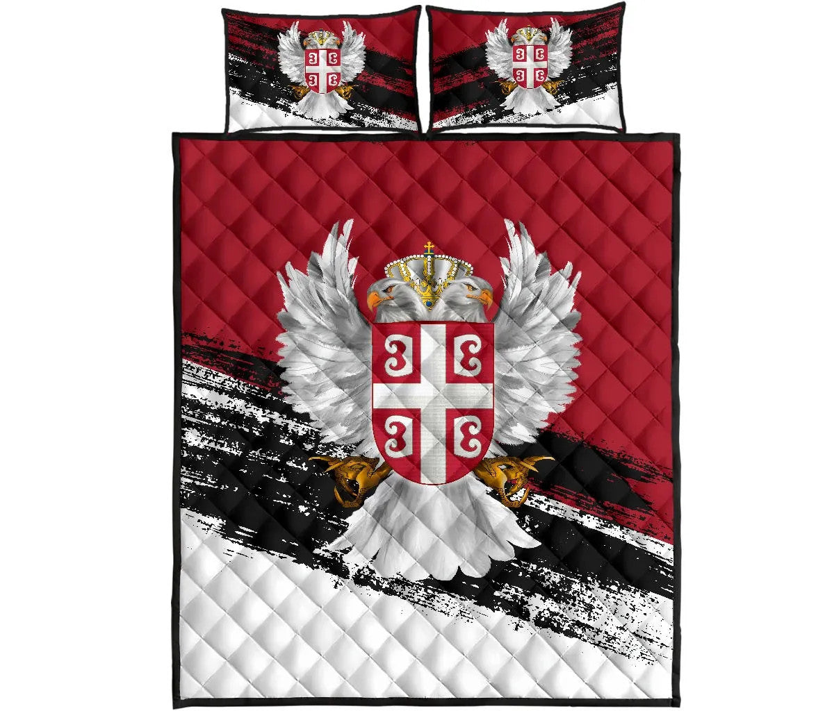 Serbia Quilt Bed Set Serbian White Eagle RLT7 - Wonder Print Shop