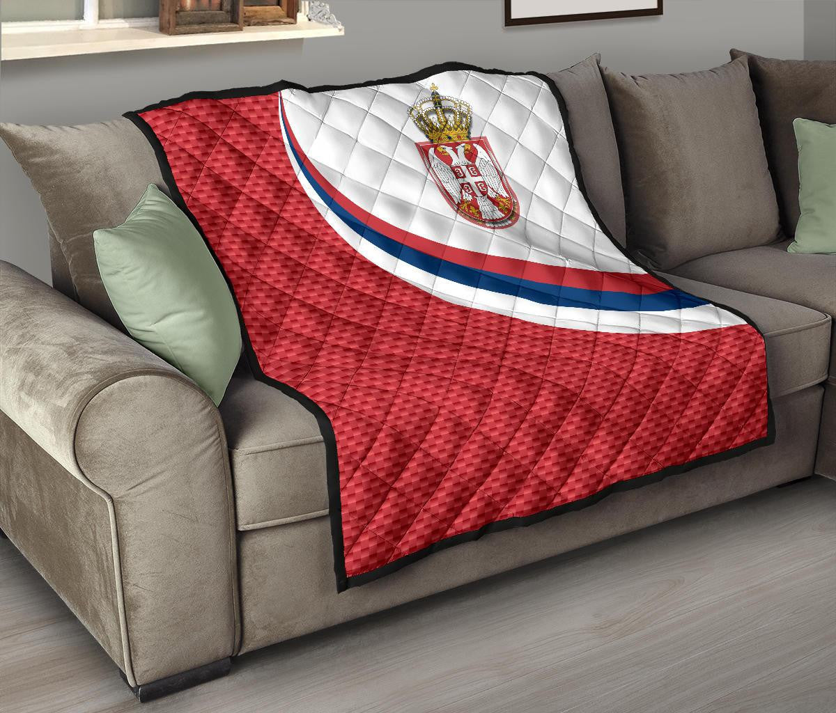 Serbia Premium Quilt Serbia Flag Red RLT7 - Wonder Print Shop