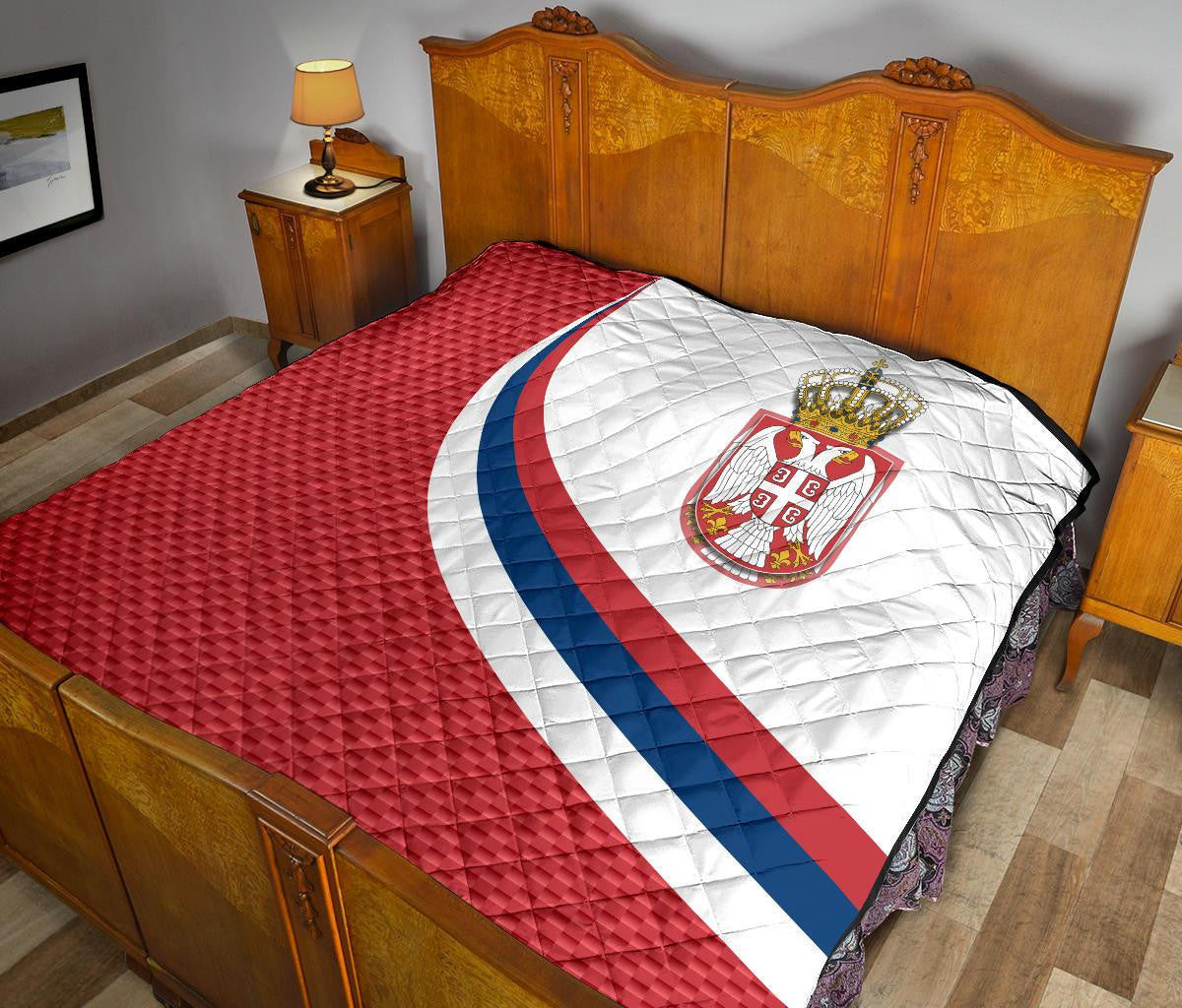 Serbia Premium Quilt Serbia Flag Red RLT7 - Wonder Print Shop