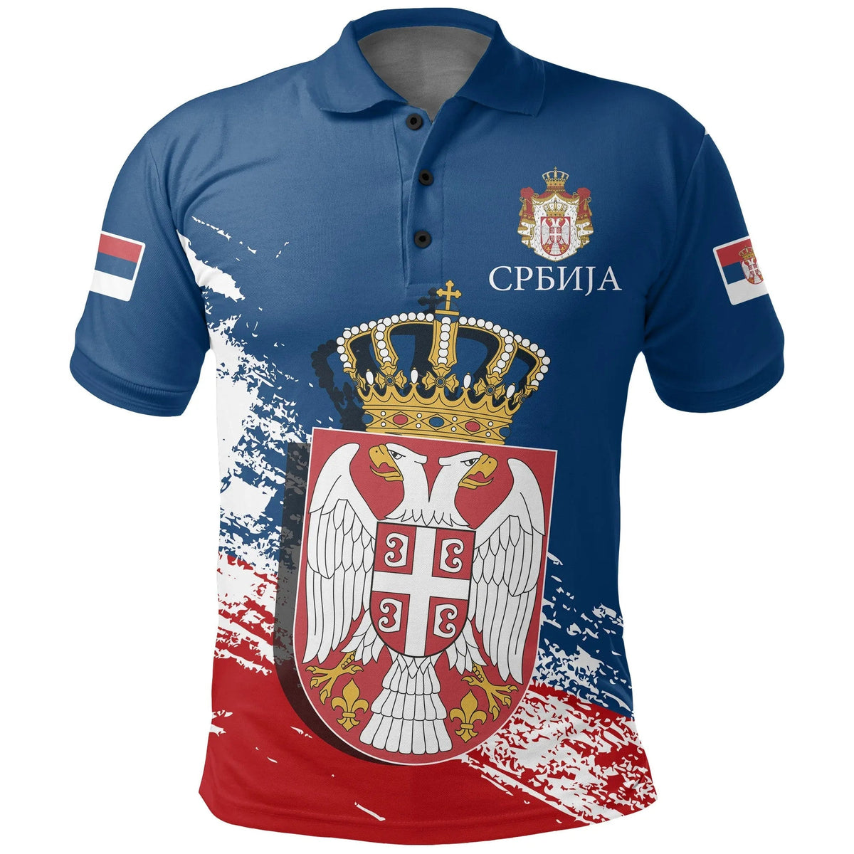 Serbia Polo Shirt Special Blue Version RLT7 - Wonder Print Shop