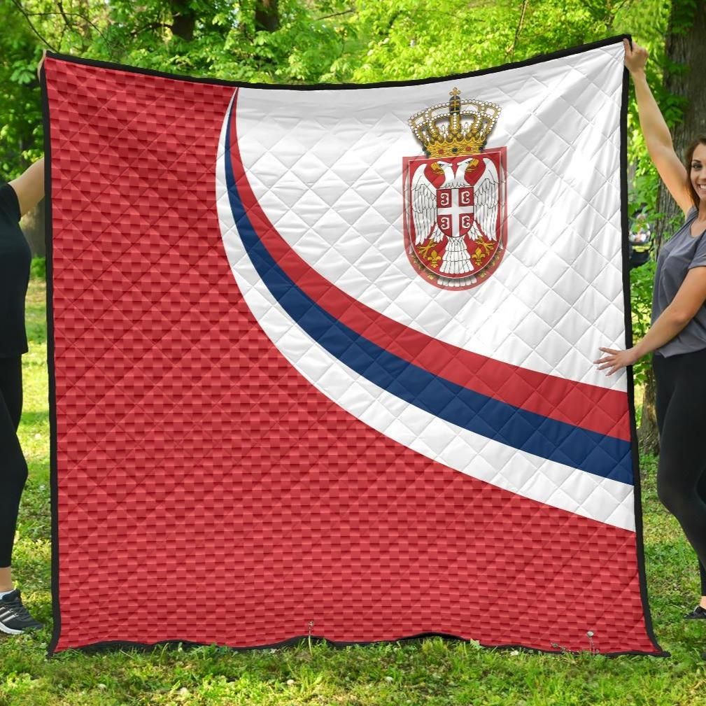 Serbia Premium Quilt Serbia Flag Red RLT7 - Wonder Print Shop