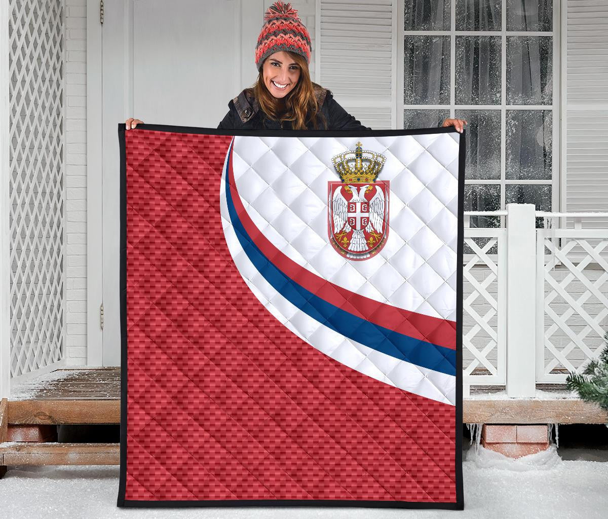 Serbia Premium Quilt Serbia Flag Red RLT7 - Wonder Print Shop