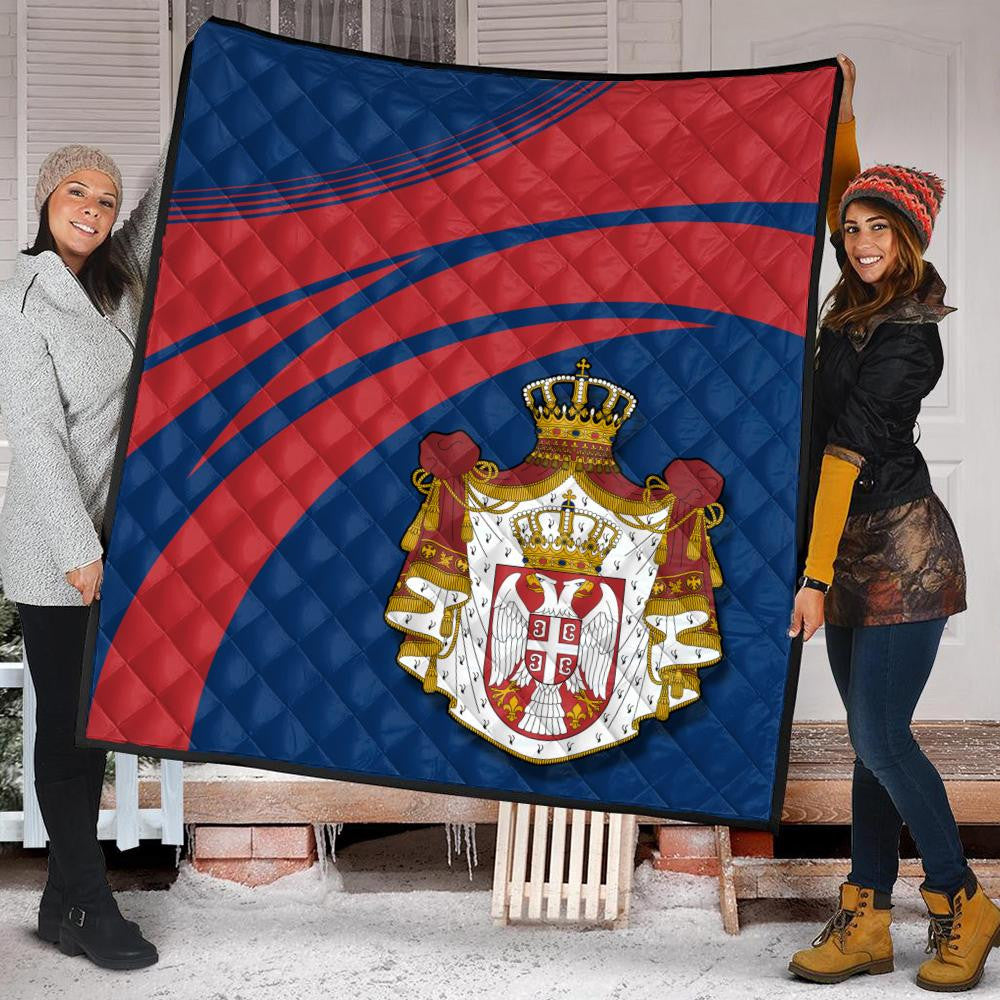 Serbia Coat Of Arms Premium Quilt Cricket RLT7 - Wonder Print Shop