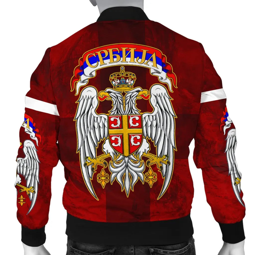 Serbia Men's Bomber Jacket Best Serbian Eagle Tattoo RLT7 - Wonder Print Shop