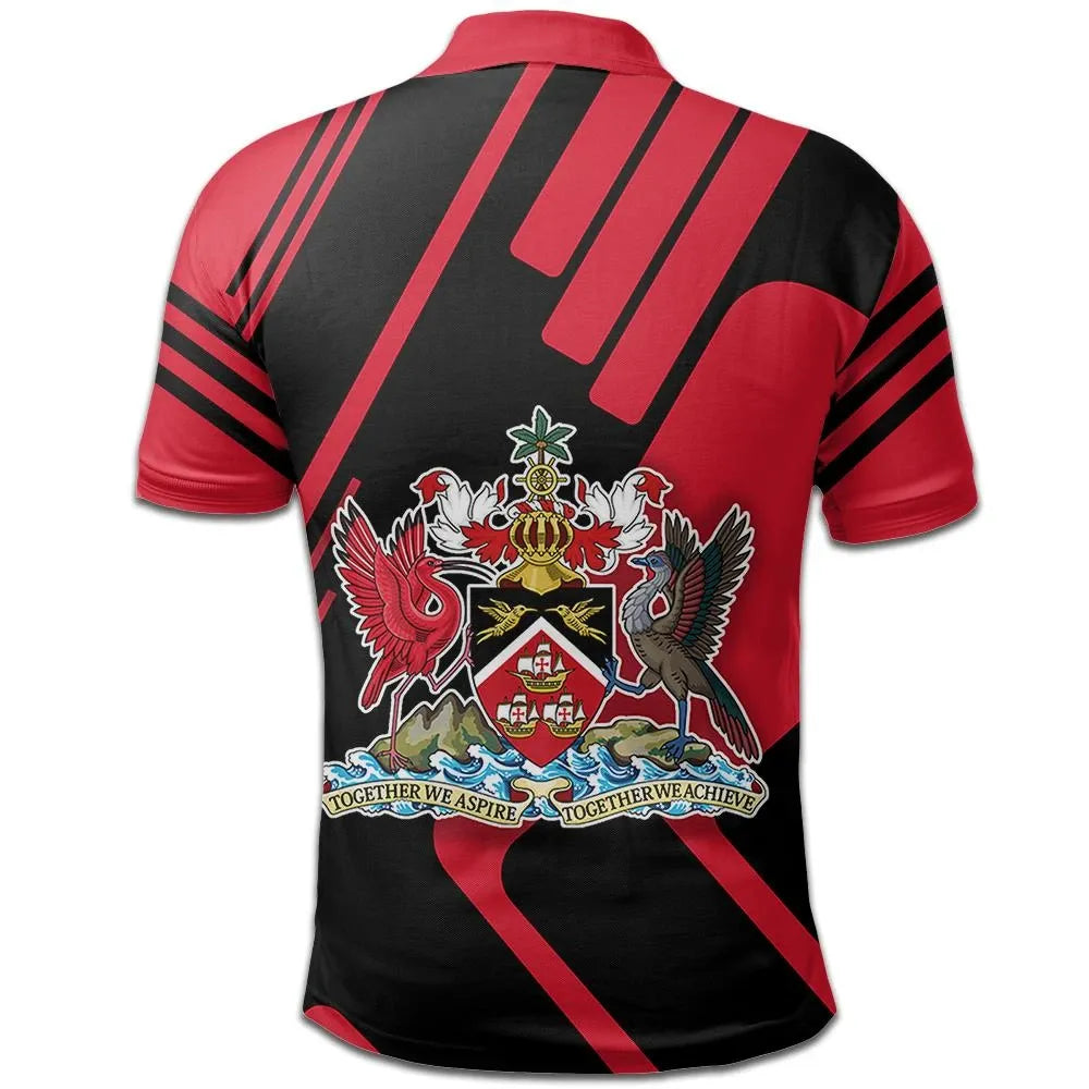 Trinidad and Tobago Polo Shirt Coat Of Arms Rockie RLT6 - Wonder Print Shop