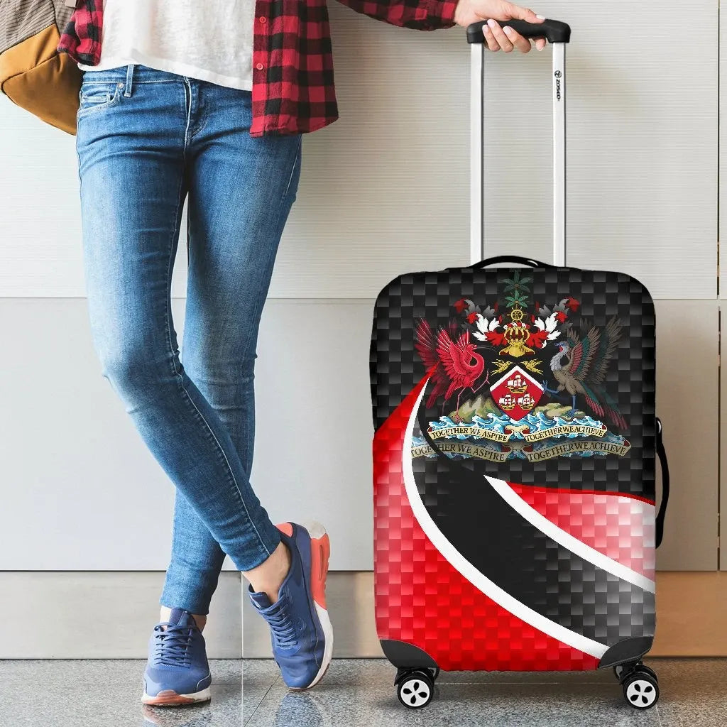 Trinidad and Tobago luggage_cover Trinidad and Tobago Flag and Coat Of Arms RLT6 - Wonder Print Shop