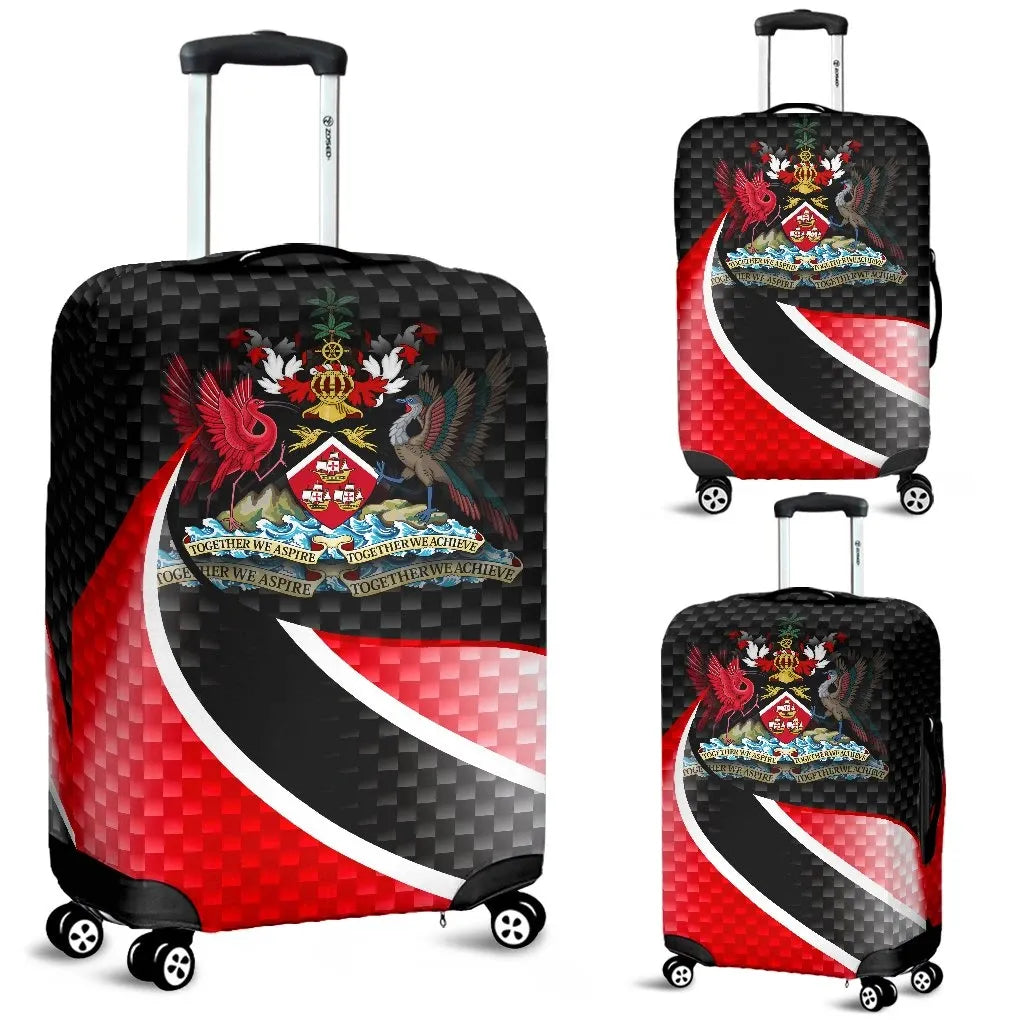 Trinidad and Tobago luggage_cover Trinidad and Tobago Flag and Coat Of Arms RLT6 - Wonder Print Shop