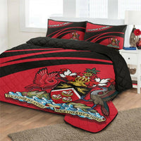 Trinidad and Tobago Coat Of Arms Quilt Bed Set Cricket RLT6 - Wonder Print Shop