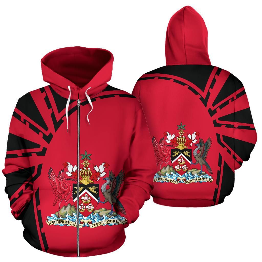 Trinidad Tobago Zip Hoodie Premium Style RLT6 - Wonder Print Shop