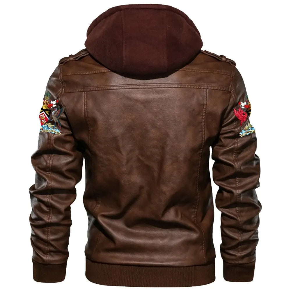 Trinidad and Tobago Zipper Leather Jacket RLT6 - Wonder Print Shop