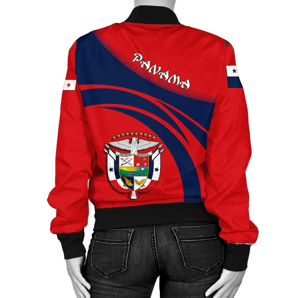 Panama Coat Of Arms Women Bomber Jacket Sticket RLT13 - Wonder Print Shop