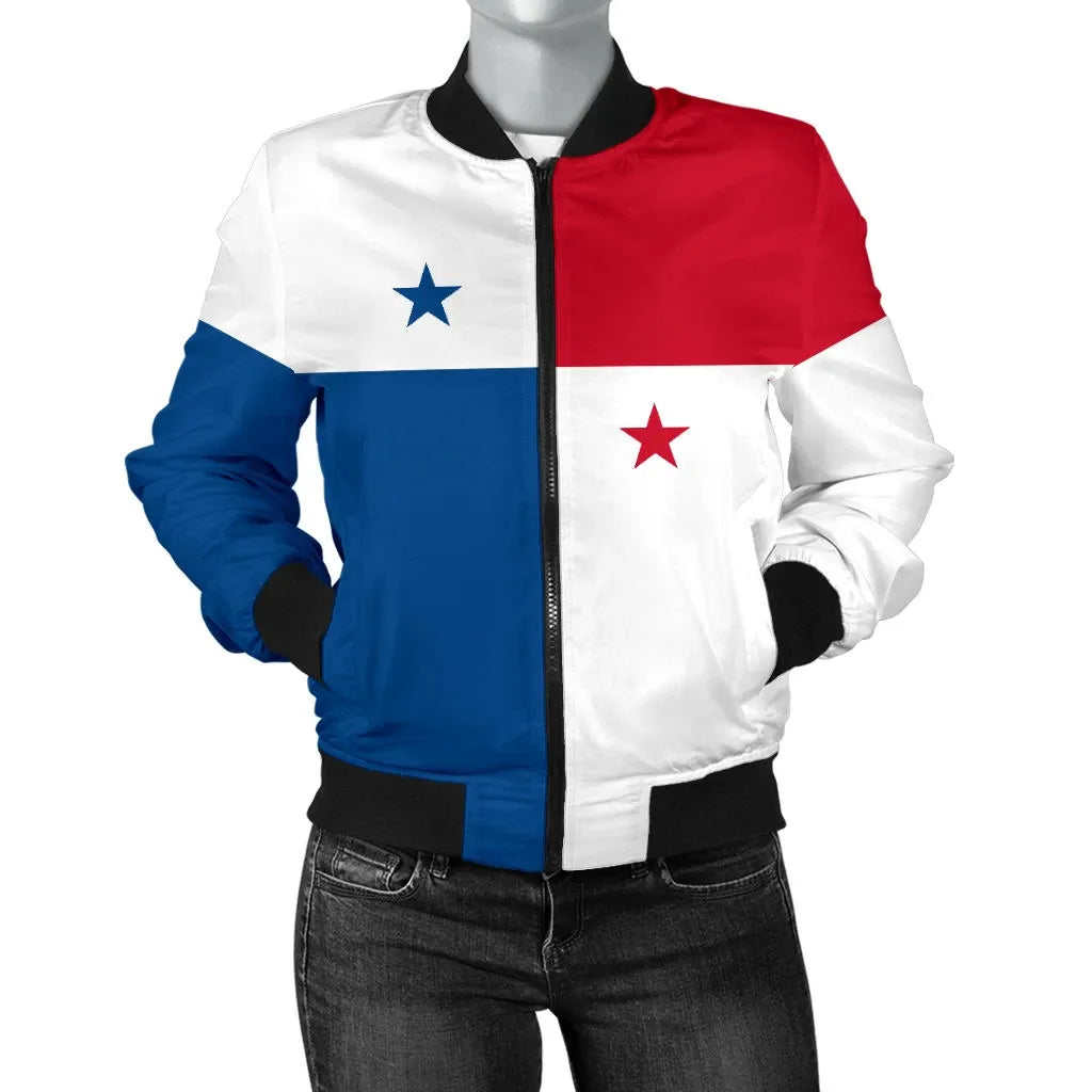 Panama Women's Bomber Jacket Original Flag RLT13 - Wonder Print Shop