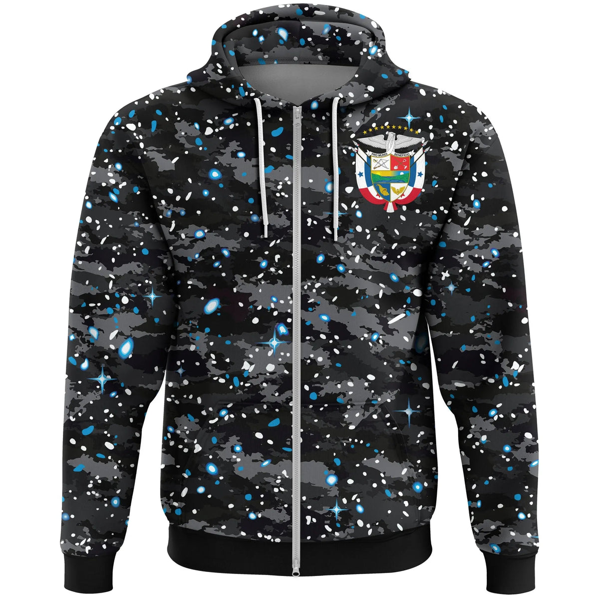 Panama Hoodie Space Camo Zip RLT13 - Wonder Print Shop
