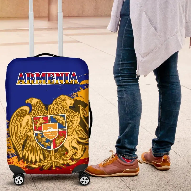 Armenia Luggage Cover - Armenia Blue RLT8 - Wonder Print Shop