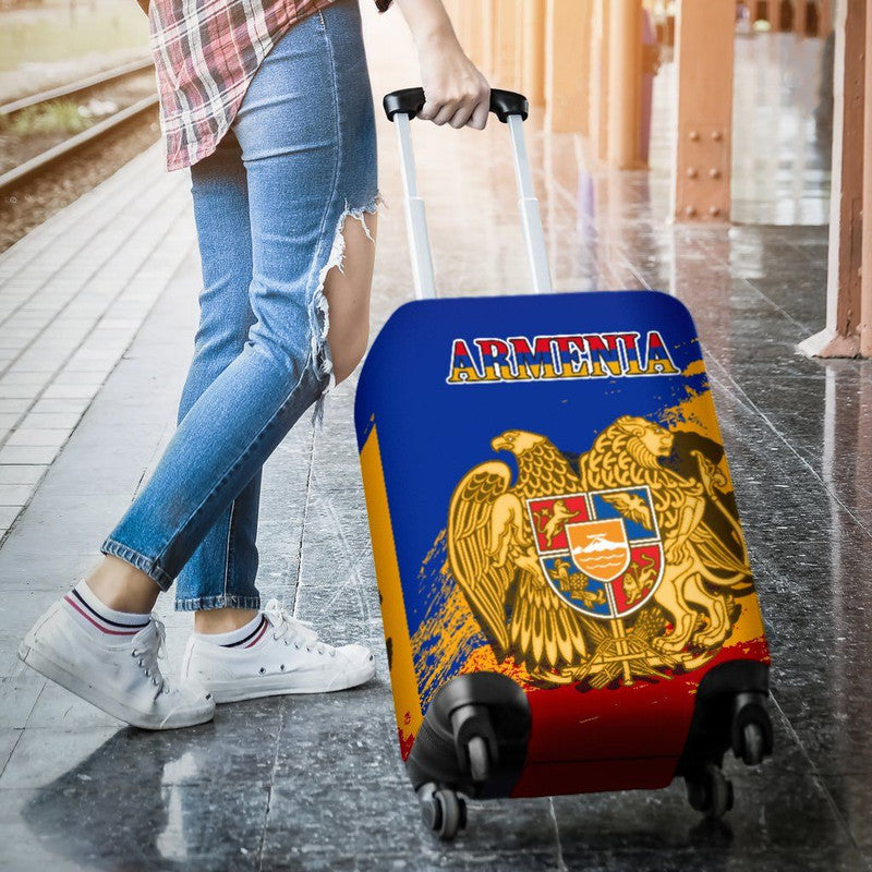 Armenia Luggage Cover - Armenia Blue RLT8 - Wonder Print Shop