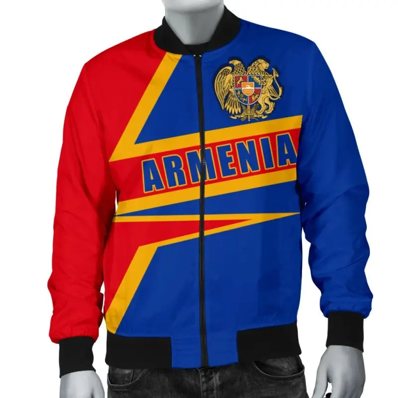 Armenia Mens Bomber Jacket - Armenia Pride RLT8 - Wonder Print Shop