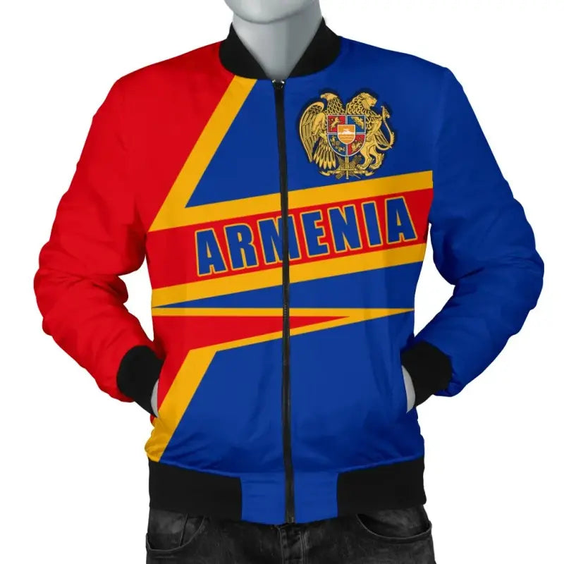 Armenia Mens Bomber Jacket - Armenia Pride RLT8 - Wonder Print Shop