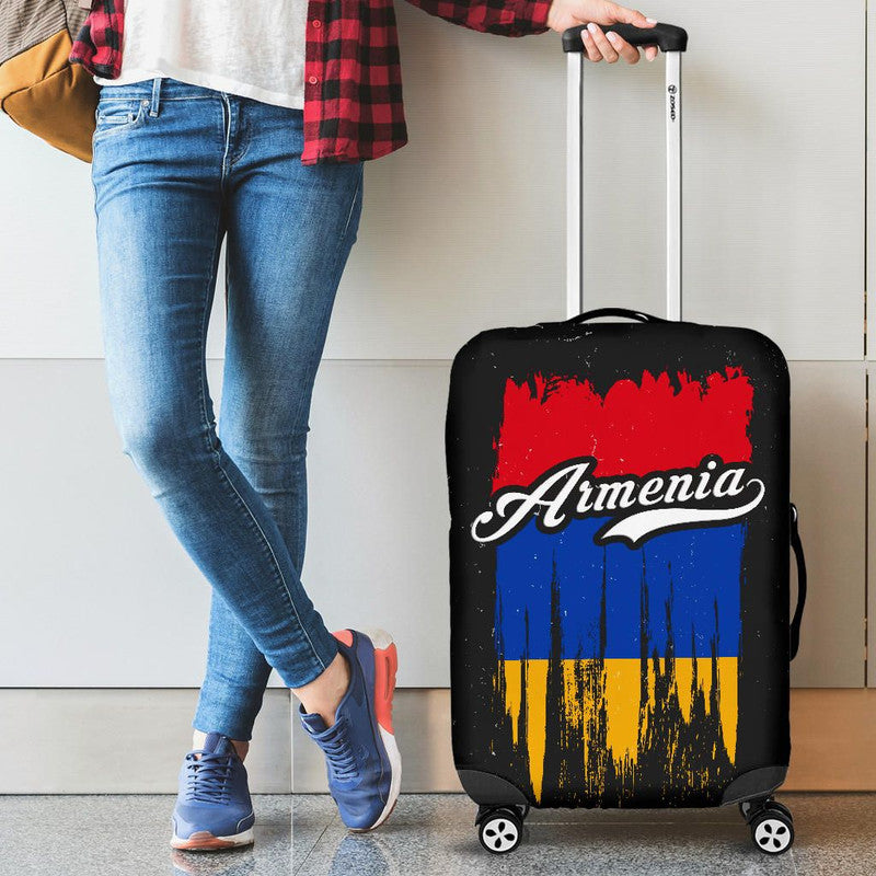 Armenia Grunge Flag Luggage Cover RLT8 - Wonder Print Shop