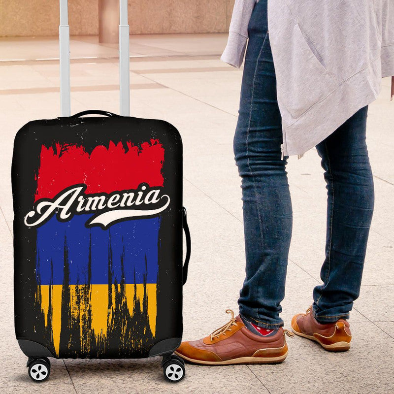 Armenia Grunge Flag Luggage Cover RLT8 - Wonder Print Shop
