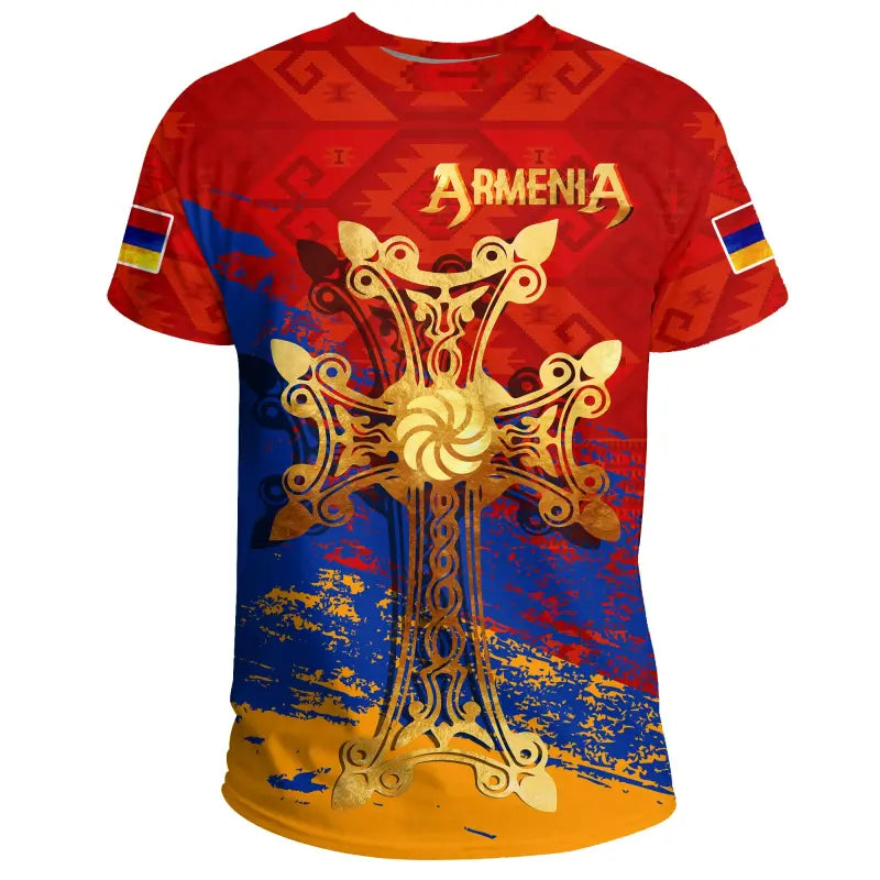 Armenia Khachkar, Armenian Cross Special T Shirt RLT8 - Wonder Print Shop