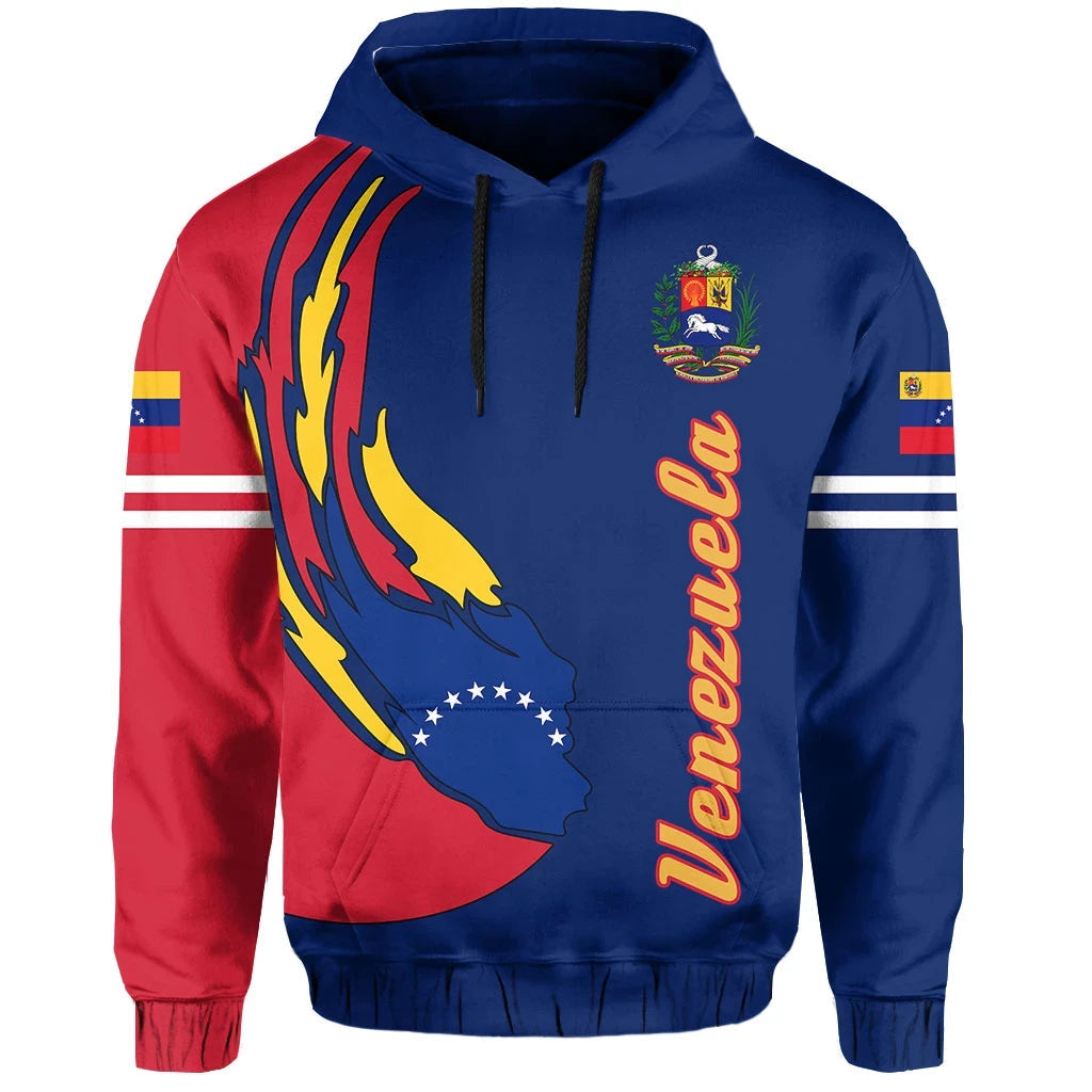 Venezuela Flag Zipper Hoodie Pride Version RLT7 - Wonder Print Shop