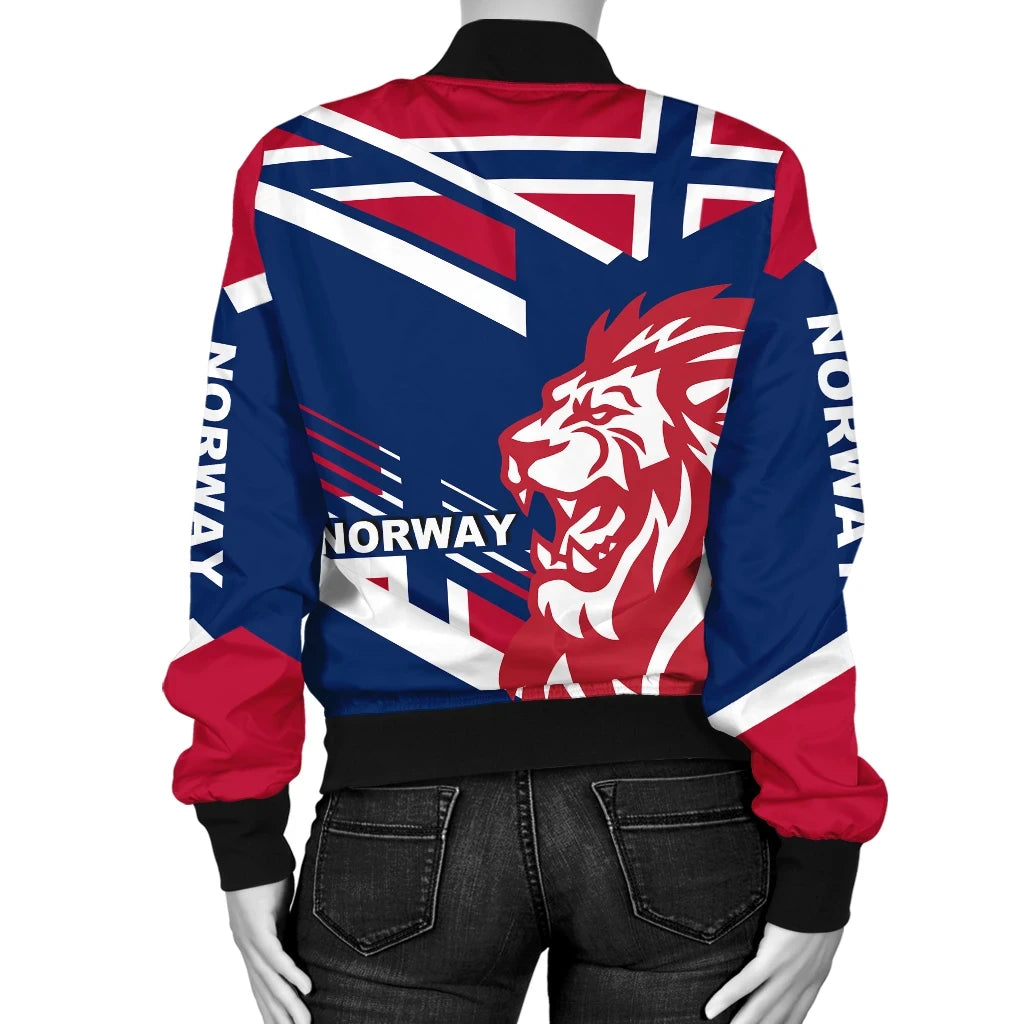 Women's Bomber Jacket - Norway Lion Flag Special Edition RLT7 - Wonder Print Shop