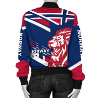 Women's Bomber Jacket - Norway Lion Flag Special Edition RLT7 - Wonder Print Shop